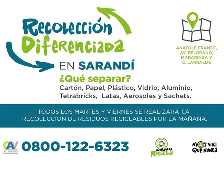 Comenzó el programa “Sarandí Recicla”